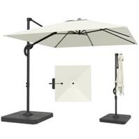 Outsunny 2.4 x 2.4 m Cantilever Parasol w/ Umbrella Weights, Refurbished