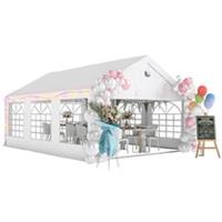 Outsunny 6 x 4 m Party Tent, Heavy Duty Gazebo Canopy with Windows Refurbished