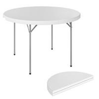 Outsunny 4ft Picnic Table Folding Heavy Duty, White, Refurbished