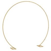 Outsunny 280cm Gold Tone Wedding Arch Round Backdrop Stand Refurbished