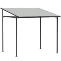 Outsunny 2.4 x 2.4 m Wall Mounted Pergola Gazebo, UPF30+, Grey, Refurbished