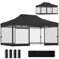 Outsunny 3x4.5m Pop Up Gazebo w/ Mesh, Heavy Duty Party Tent Marquee Refurbished
