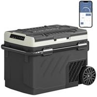 Outsunny 40L Compressor Car Fridge Freezer, Dual Zone with App Control