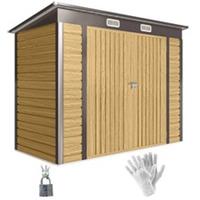 Outsunny 8 x 4FT Metal Garden Storage Shed with Double Doors, Refurbished