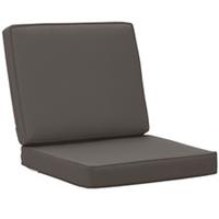 Outsunny Outdoor Seat and Back Cushion Set Replacement Cushions, Dark Grey