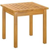 Outsunny Coffee Table Fully Assembled Square Natural Wood
