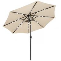2.6m Outdoor Patio Parasol Umbrella with LED Light, Refurbished