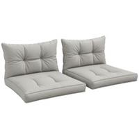 Outsunny 4pc Outdoor Seat Cushion for Patio Furniture, Light Grey