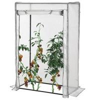 100x50x150cm Zipper Roll Door Outdoor Mini Greenhouse, White, Refurbished
