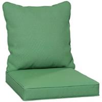 Outsunny Outdoor Seat & Back Chair Cushion Set Only, Green, Refurbished