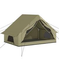 Outsunny 2-4 Person Waterproof Inflatable Camping Tent, Green, Refurbished
