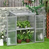 Outsunny Wood Cold Frame Greenhouse Outdoor Indoor PC Board Refurbished