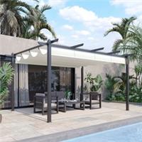 Outsunny 4 x 3(m) Pergola Gazebo Garden Shelter w/ Retractable Roof Refurbished