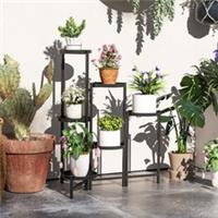 Outsunny 3 Tier Foldable Corner Plant Stand for Indoor Outdoor Refurbished