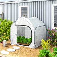 Outsunny Mini Pop Up Greenhouse w/ Reinforced PE Cover, Zipper Door Refurbished