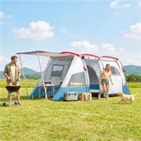 Outsunny 6-8 Person Tunnel Tent, 2-room Camping Tent with Carry Bag Refurbished