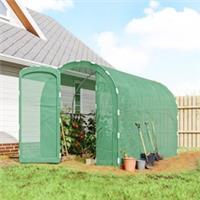 Outsunny 3 x 2 x 2m Polytunnel Greenhouse with Door, Galvanised Refurbished