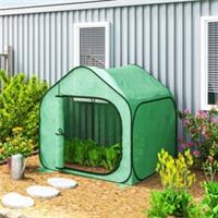 Outsunny Mini Pop Up Greenhouse w/ Reinforced PE Cover, Zipper Door Refurbished