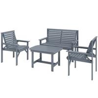 Outsunny 4 Seater Garden Furniture Sofa Set with Curved Seat, Refurbished