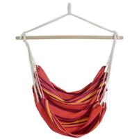 Outsunny Yard Cotton Rope Hanging Hammock Chair with Ropes, Red, Refurbished