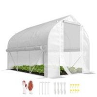 Outsunny 3x2m Walk-In Tunnel Greenhouse with Mesh Door, White, Refurbished