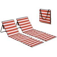 Outsunny Adjustable Back Beach Lounge Chair Mat, Multicolor, Refurbished