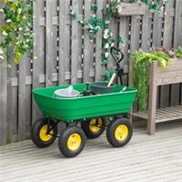 Outsunny 125L Garden Cart Trolley Dump Wheelbarrow Trailer Truck Refurbished