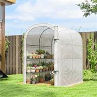 Outsunny Walk-in Greenhouse Garden Plant Growhouse w/ Roll-up Door Refurbished
