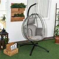 Outsunny Hanging Swing Chair w/ Thick Cushion, Hanging Chair Refurbished