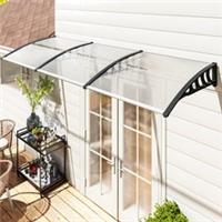 Outsunny Door Canopy Outdoor Awning Rain Shelter for Window Porch Refurbished