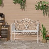 Outsunny Garden Bench Outdoor Furniture 2 Seater Park Seating Refurbished