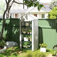 Outsunny Portable 4-Tier Mini Greenhouse Plant Grow House Shed Refurbished