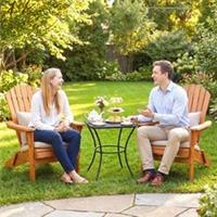 Outsunny 45cm Square Metal Outdoor Patio Bistro Table Coffee Desk Refurbished