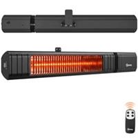 Outsunny 2000 W Electric Infrared Patio Heater, IP65 Garden Heater, Black