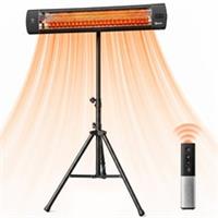 Outsunny 2500 W Electric Infrared Patio Heater, IP65 Garden Heater, Black