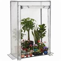 Outsunny 100 x 50 x 150cm Greenhouse w/ Zipper Roll-up Door Outdoor White