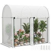 Outsunny 200 x 100 x 178cm Small Tomato Greenhouse with Roll-up Zipped Doors