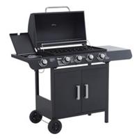 Outsunny Gas BBQ Grill 4 + 1 Stainless Steel Burner Garden Barbecue Cooker