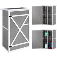 Outsunny Garden Shed Outdoor Tool Storage w/ 2 Shelve 75 x 56 x115cm Grey