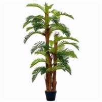 Outsunny Artificial Fern Plant Fake Tree for Home Office, 150cm