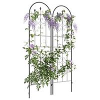 Outsunny Set of 2 Metal Trellis for Climbing Plants, Arrow Design