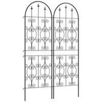 Outsunny Set of 2 Metal Garden Trellis, Outdoor Trellis Panels, 150 x 50 cm