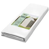 Outsunny Walk-in Greenhouse Cover Replacement with Door and Mesh Windows, White