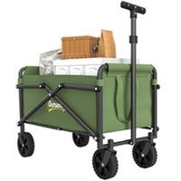 Outsunny 62L Festival Trolley, 60kg Heavy Duty Folding Trolley Cart, Green