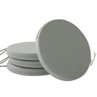 Outsunny Outdoor Bistro Chair Cushions, Chair Pads Set of 4, Light Grey