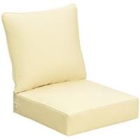 Outsunny Outdoor Seat and Back Cushion Set, Deep Seating Chair Cushion, Beige