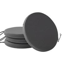Outsunny Outdoor Bistro Chair Cushions, Chair Pads Set of 4, Dark Grey