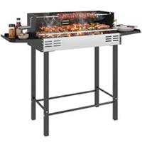 Outsunny BBQ Rotisserie Charcoal Spit Roasting Machine w/ 3-Tier Grill Grate