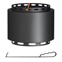 Outsunny 48.5cm Smokeless Wood Burning Firepit Metal Fire Pit, Black