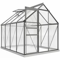 Outsunny Polycarbonate Walk-in Garden Greenhouse w/ Sliding Door Dark Grey